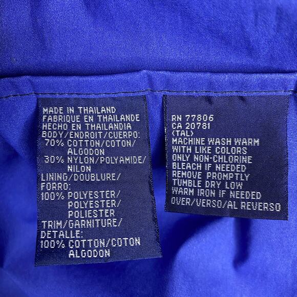 Vintage 90s Tommy Hilfiger Regatta Sailing Jacket Blue Hooded Windbreaker Mens S - Picture 9 of 11